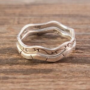 TMA THAILAND STERLING SILVER WAVY STACKABLE RINGS